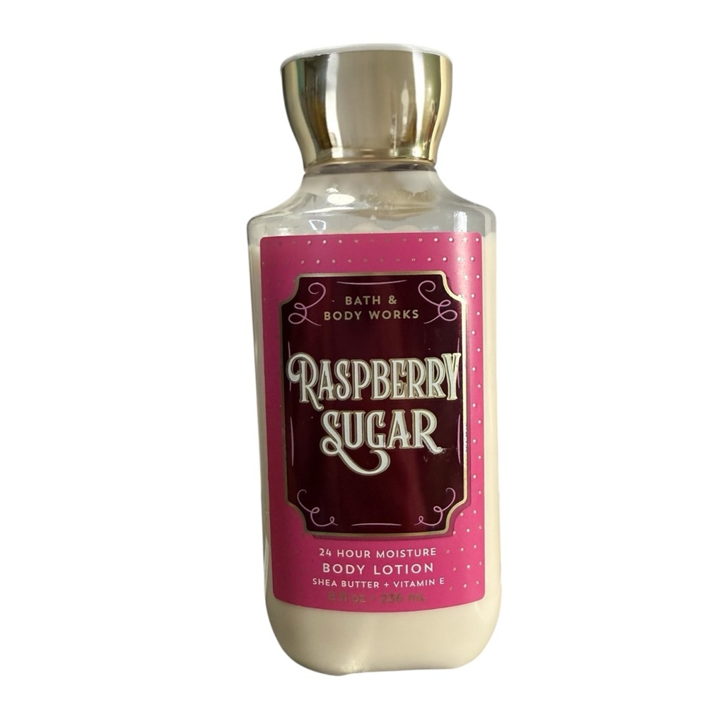 Bath & Body Works Raspberry Sugar Lotion‎ - Pink and Gold